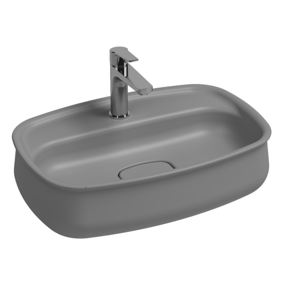 İsvea Fluido Fildişi Tezgah Üstü Lavabo, 60 Cm